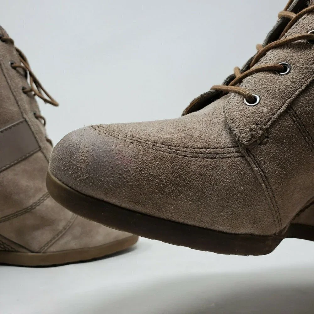 Naturalizer Paitlyn Lace Up Ankle Wedge Boots
